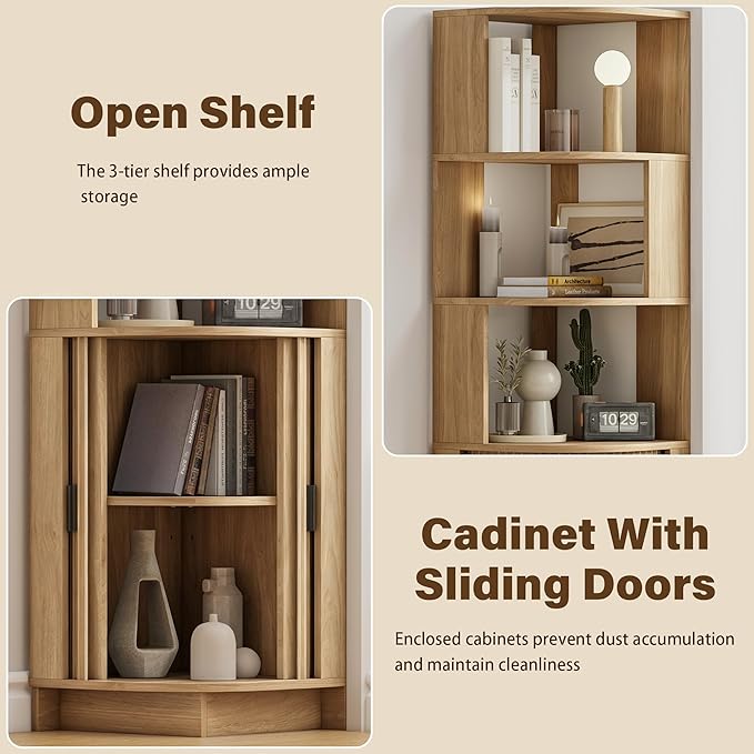 Corner Cabinet-oak