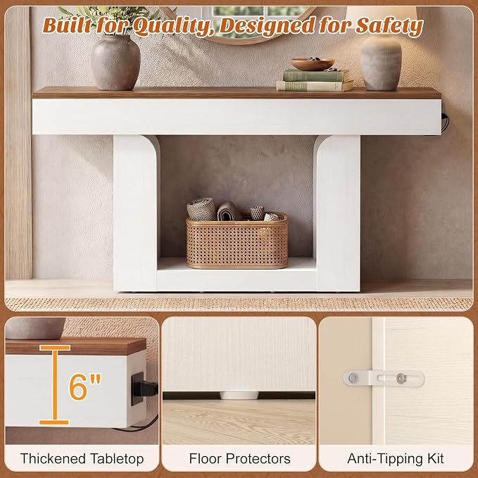 Antique White & Brown