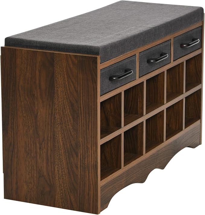 Walnut Wood Finish/Grey
