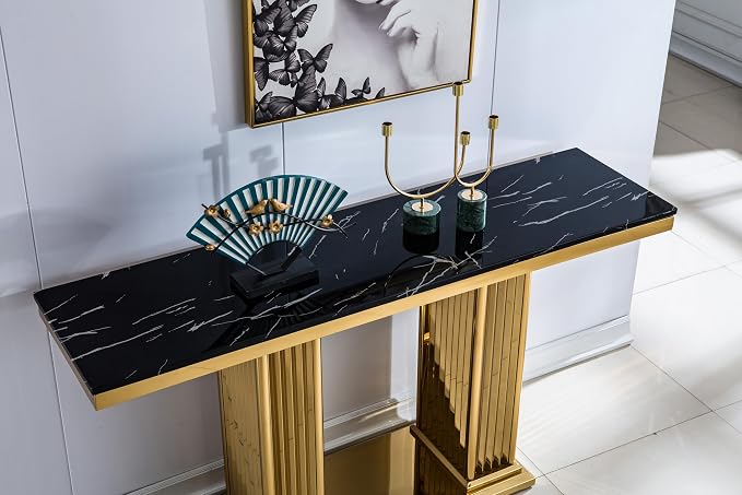 Console Table - Black Gold