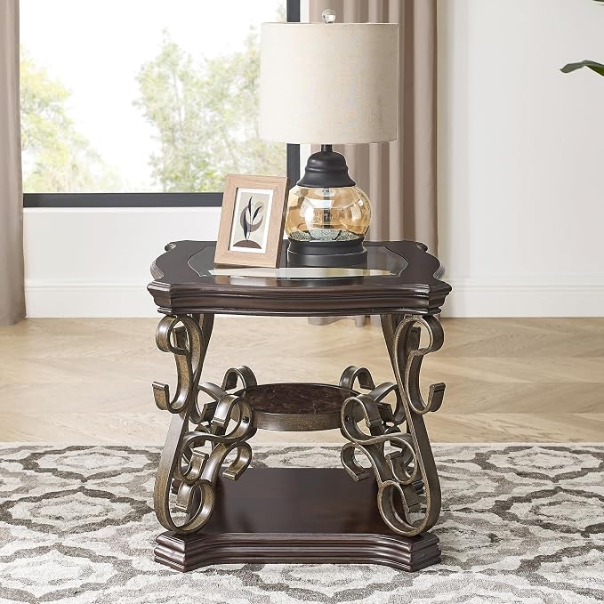 End Table, Dark Brown
