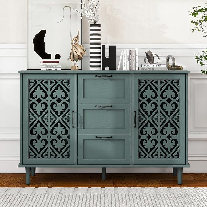 Green 2 Doors 3 Drawers