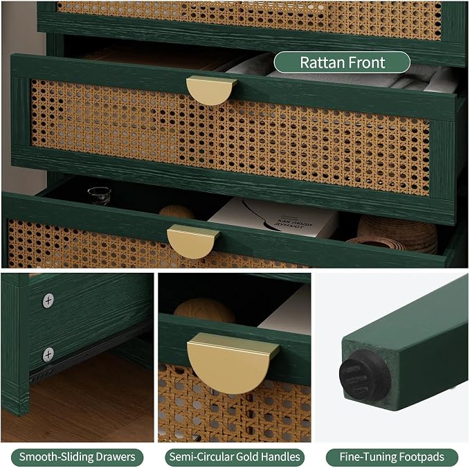 Green 3 Drawer Set of 1