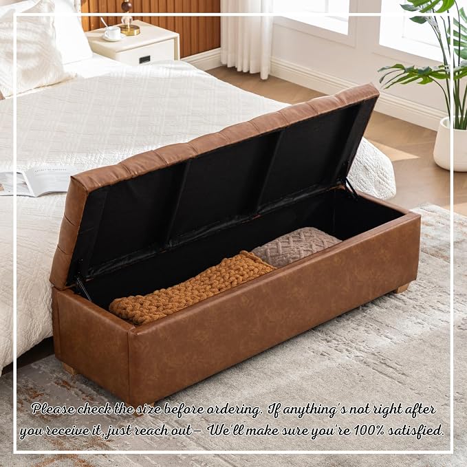 Armless-brown Faux Leather 60.2''w