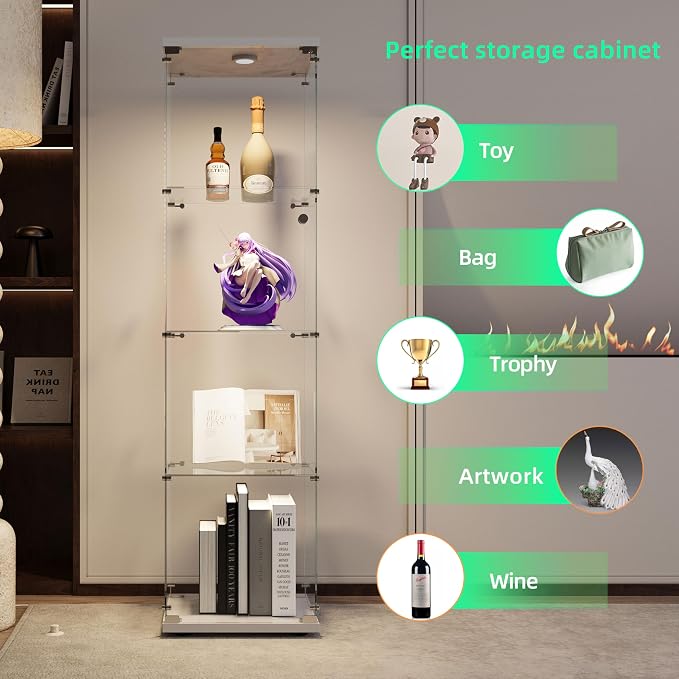 4 Shelf &1 Door-white