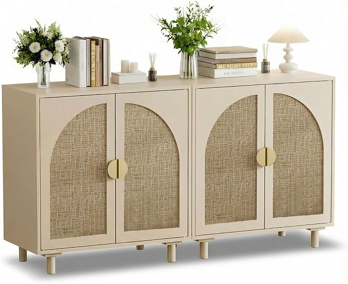 Rattan Doors-beige-2pcs