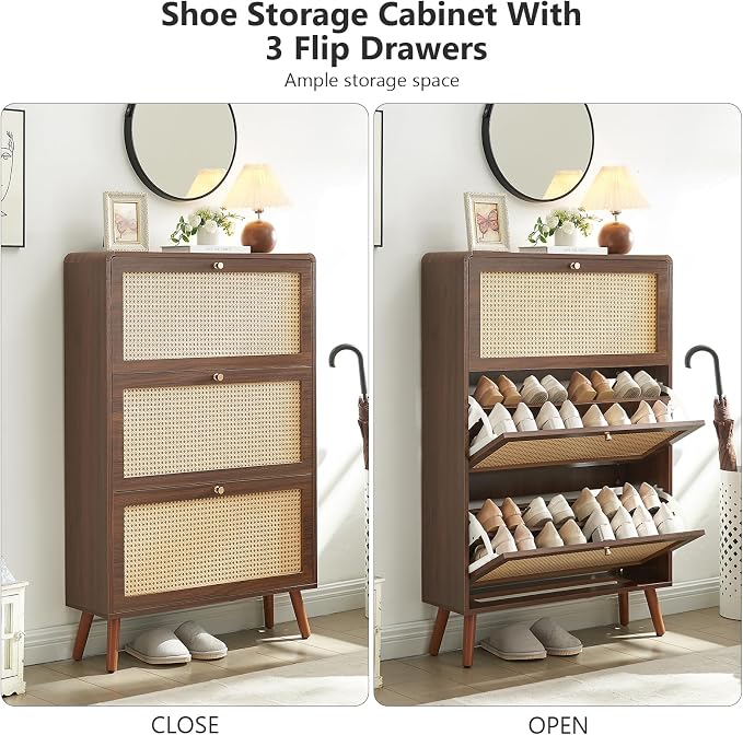 3 Flip Drawers-brown