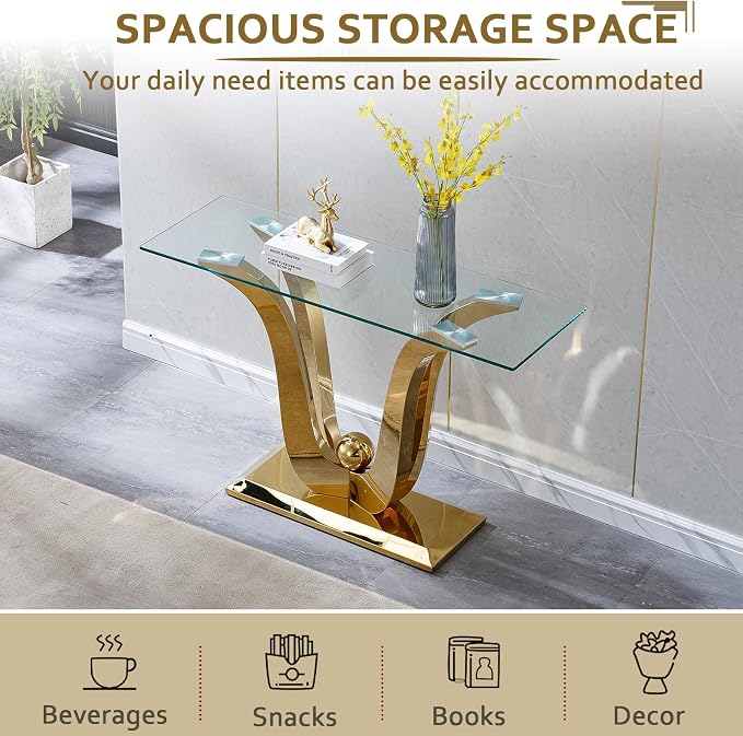 Gold Console Table