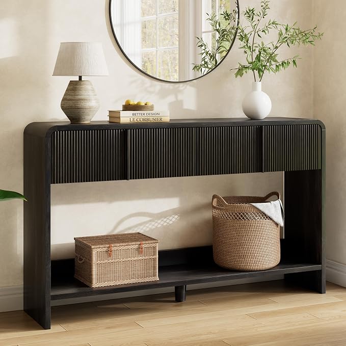 Black - Fluted Panel