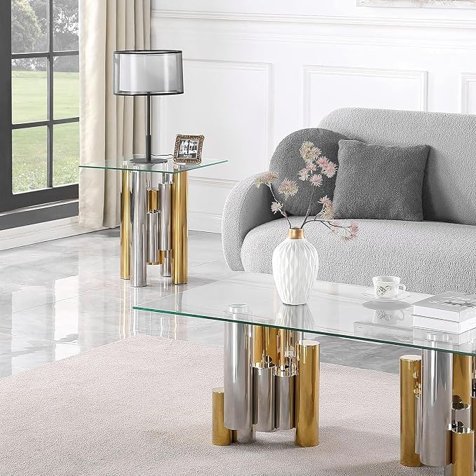 Gold Silver - End Table