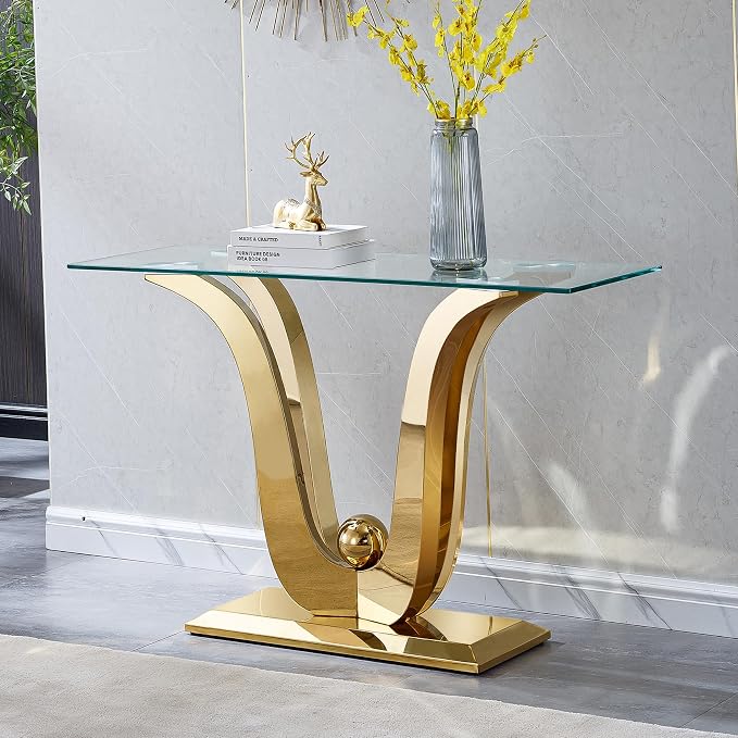 Gold Console Table