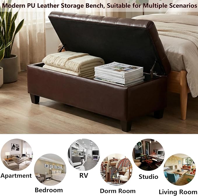 Faux Leather Brown