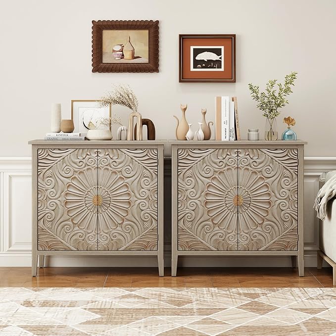 Vintage 2 Door Cabinet - 2 Pc