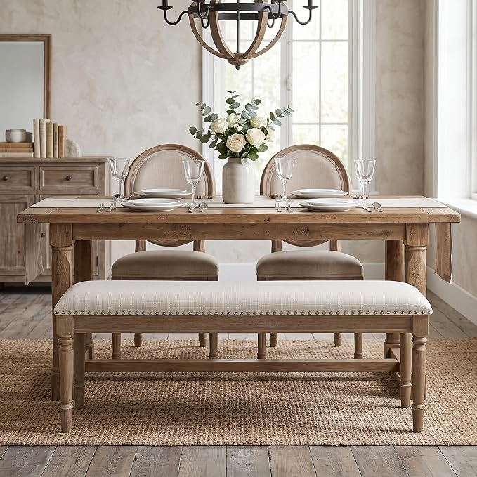 Linen Beige, Nailhead Trim