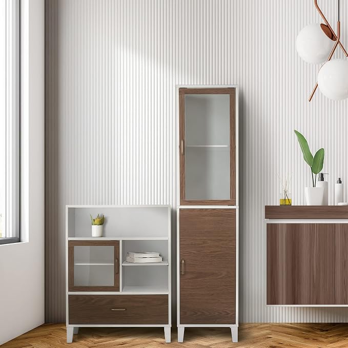 White/Natural Wood