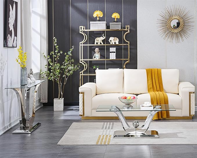Silver-1 Coffee Table+1 Sofa Table