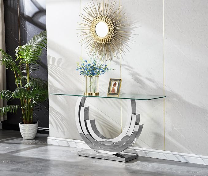 Silver Console Table