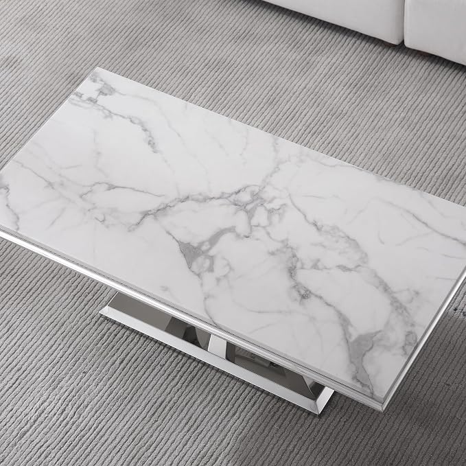 White&silver-coffee Table