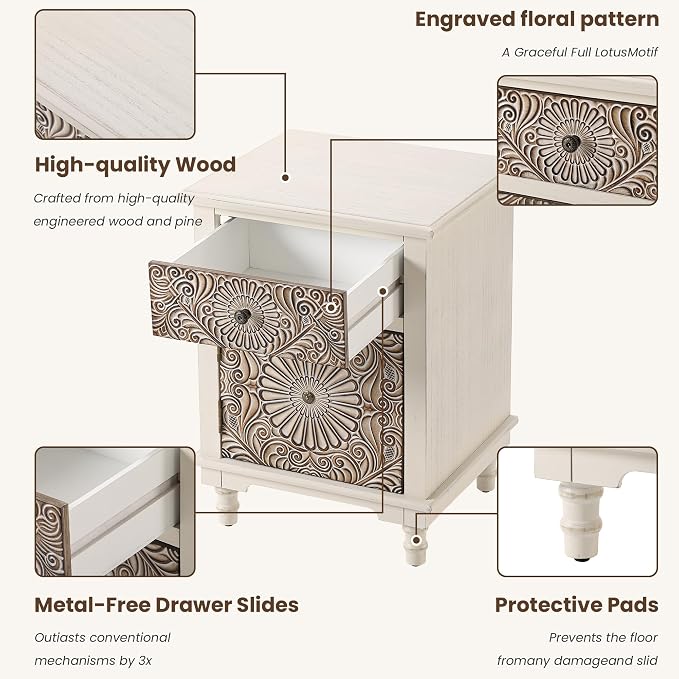 Wood Color--carved-storage