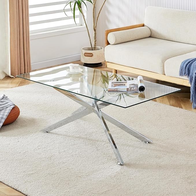 Silver X-base - Coffee Table