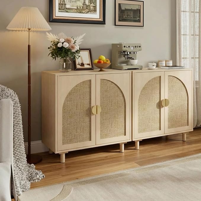 Rattan Doors-beige-2pcs
