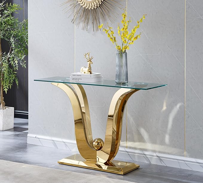 Gold Console Table