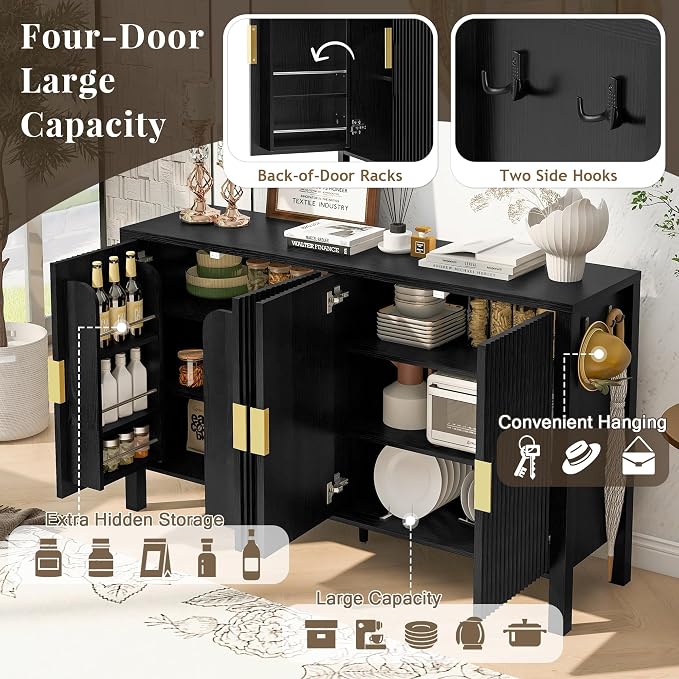 Black W/Side Hooks