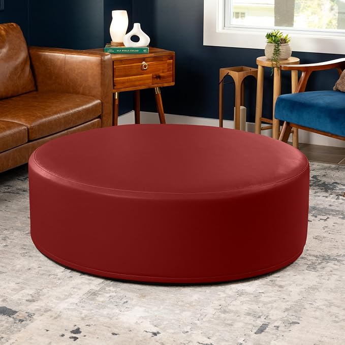 Faux Leather Crimson