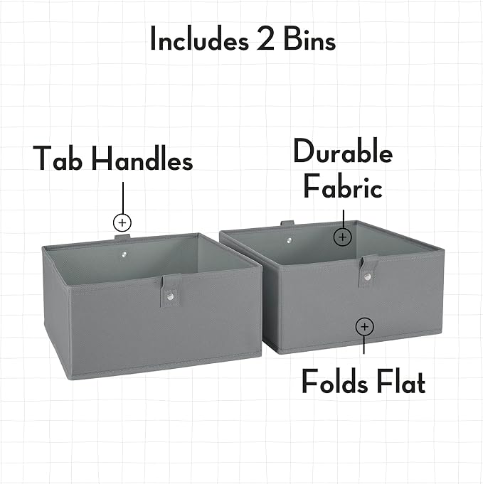 White With 2 Gray Bins