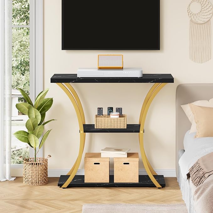 Gold+black Marbled