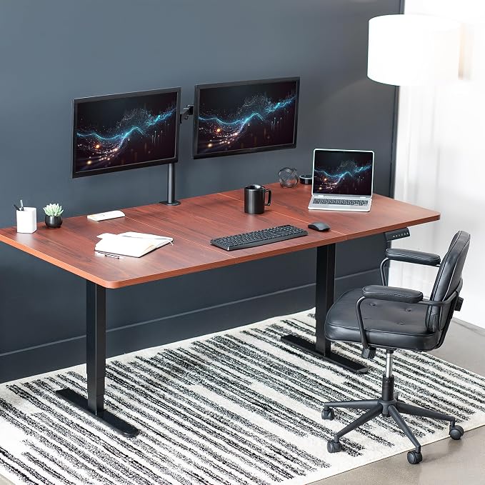 Dark Walnut Top / Black Frame