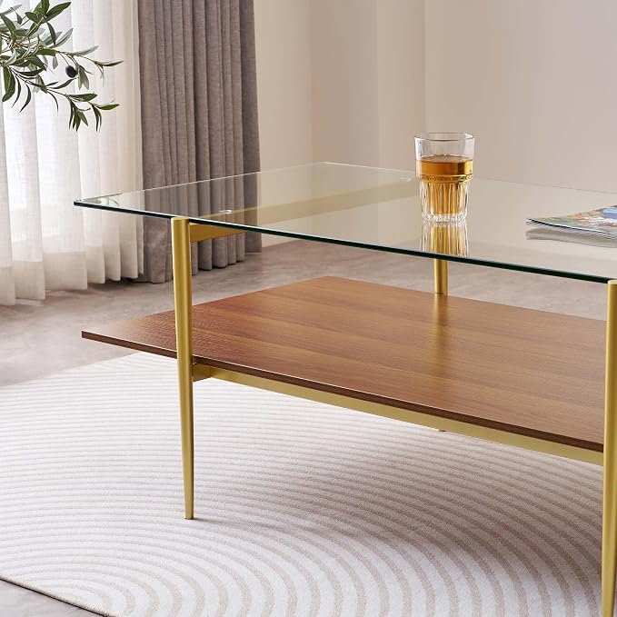 Clear & Walnut
