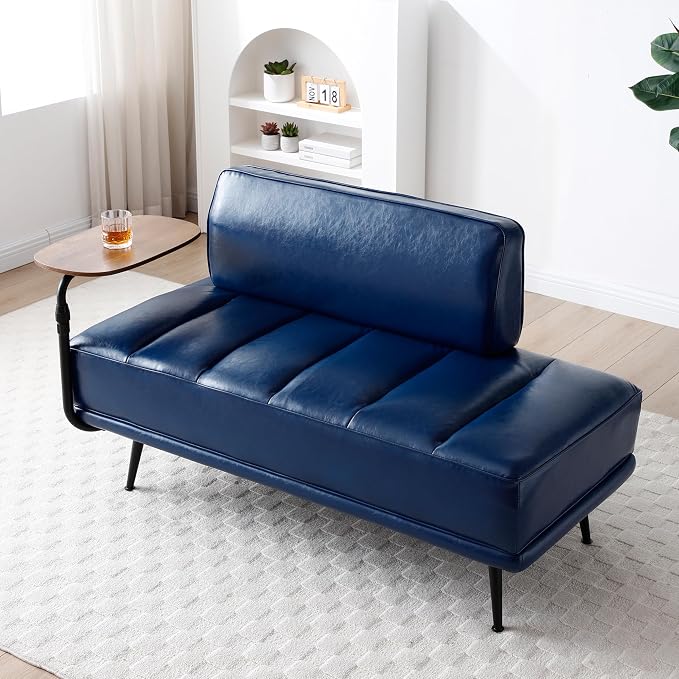 Blue Pu Leather