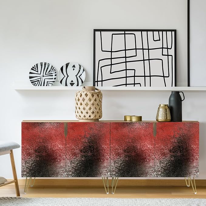 Red & Black Paint Stroke Patterns