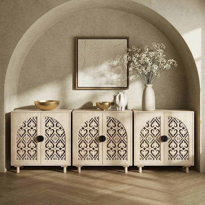 Hollow Carved-beige-2pcs