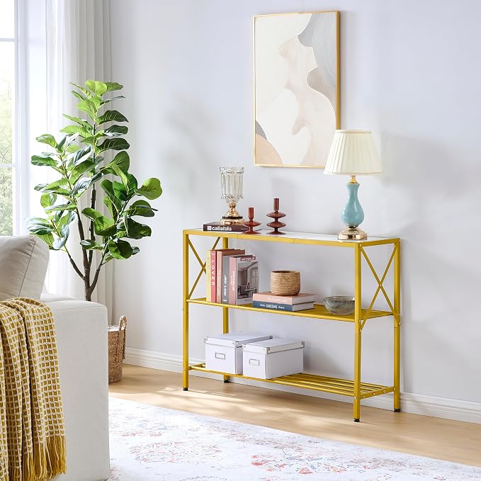 Gold and White