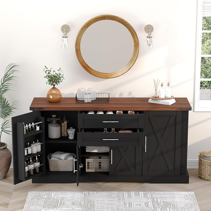 2 Drawers-black