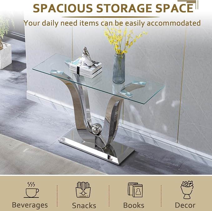 Silver Console Table