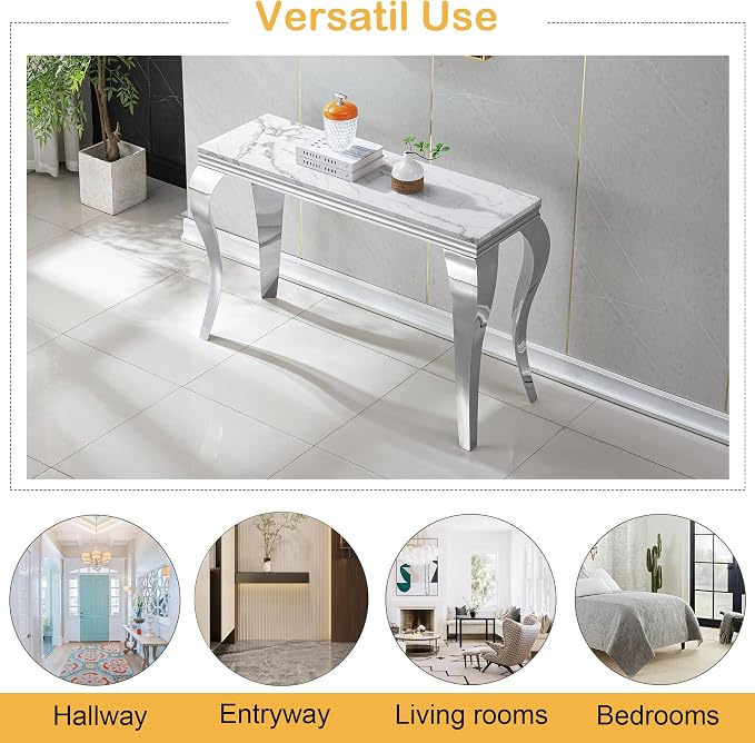 White Silver Console