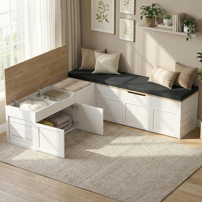 Bench+dark Gray Cushion