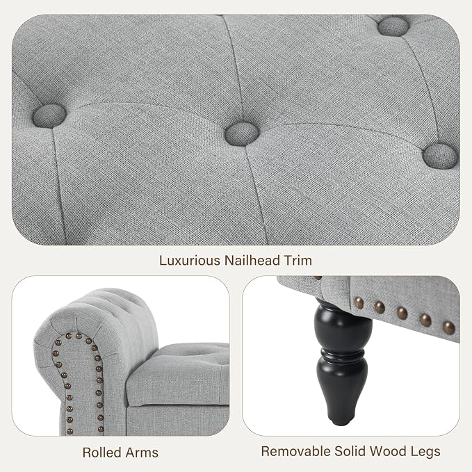 Faux Linen Light Grey