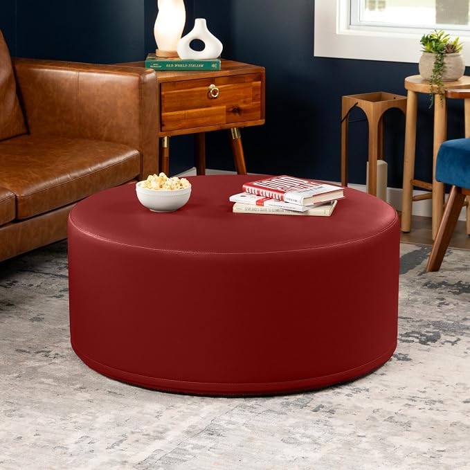 Faux Leather Crimson