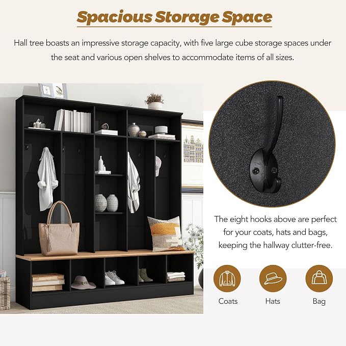 Black/Open Compartment