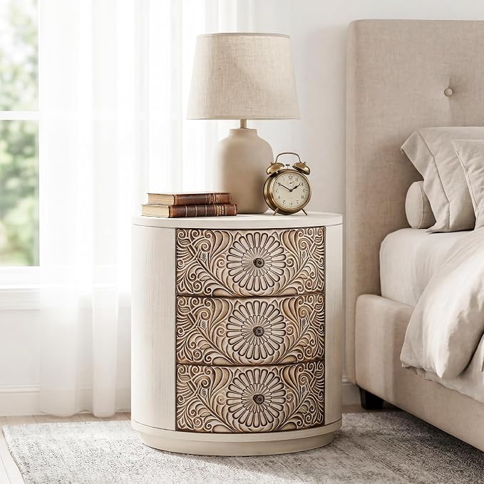 Wood Color-round-carved