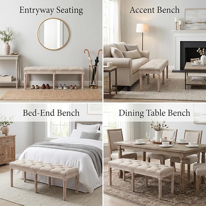 B- Dining Bench; Beige