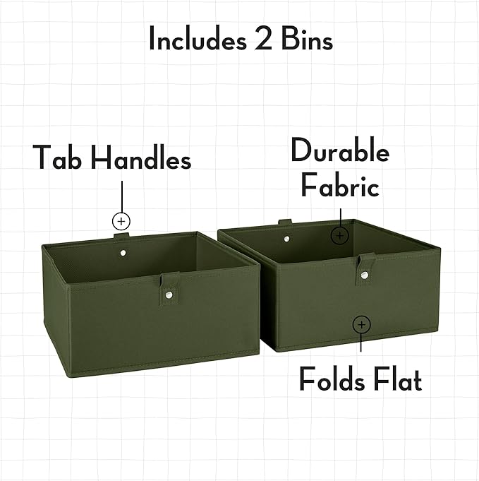 White With 2 Olive Bins