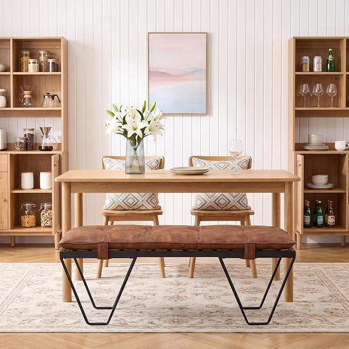 Brown Leather, Black Frame