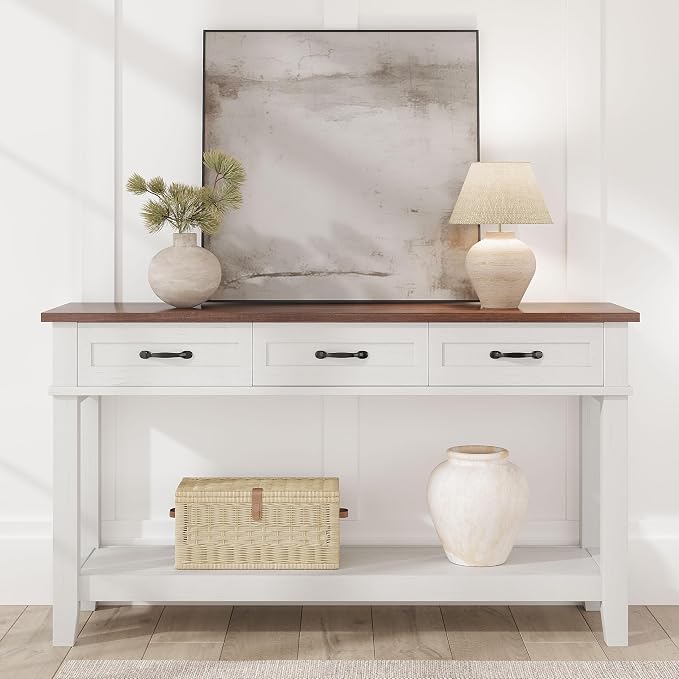 Brown and White