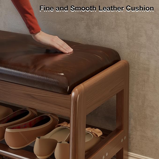 Dark Walnut Upholstered Seat