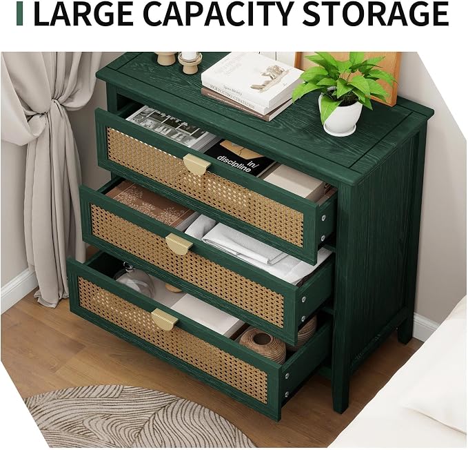 Green 3 Drawer Set of 1
